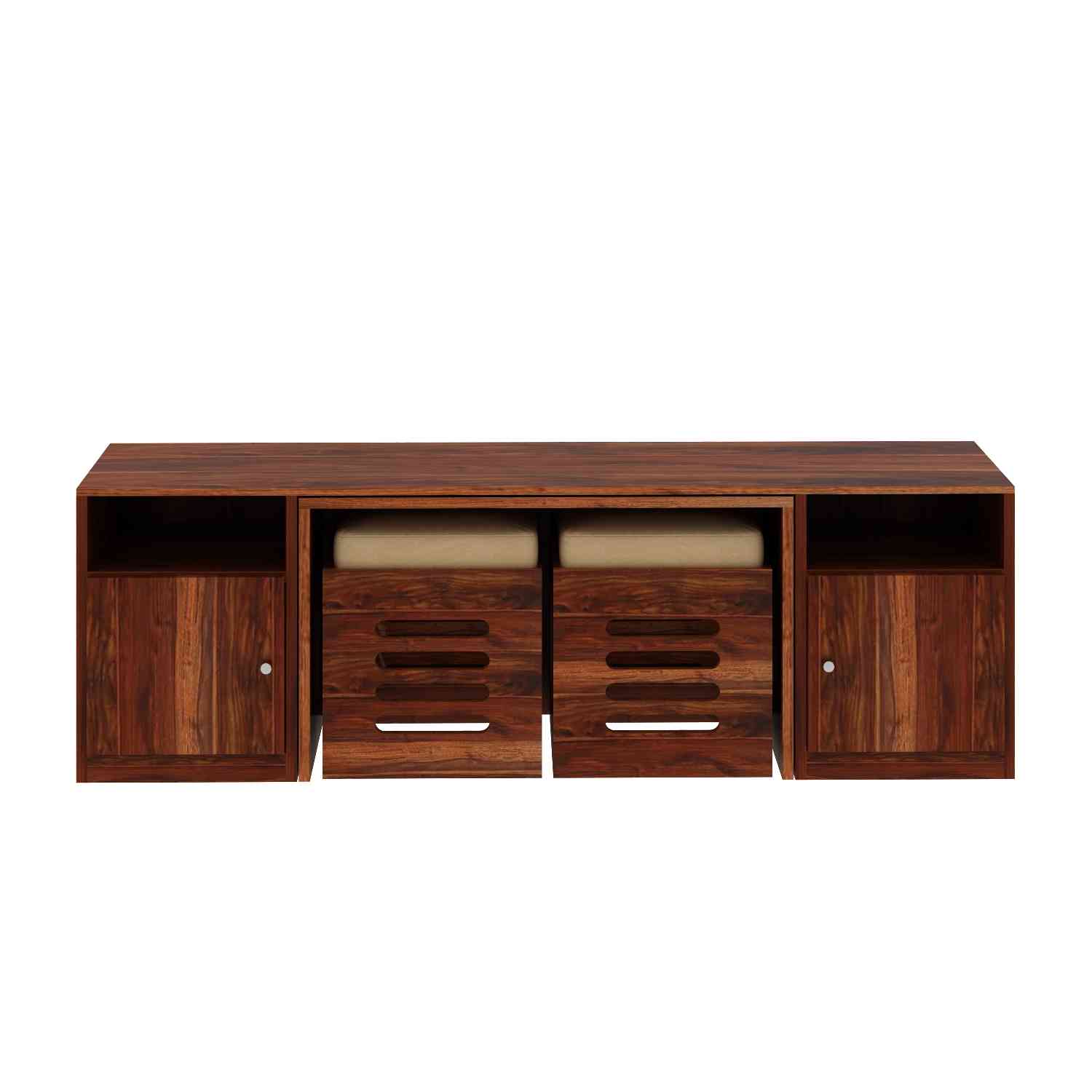 Maria Solid Sheesham Wood TV Unit With Coffee Table by woodshilp