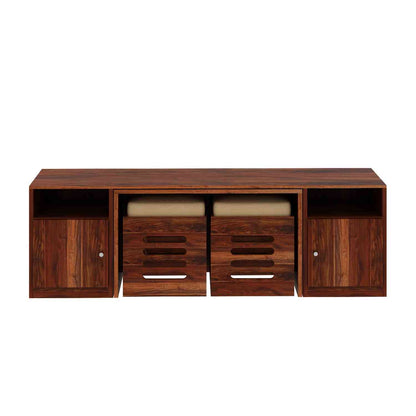 Maria Solid Sheesham Wood TV Unit With Coffee Table by woodshilp